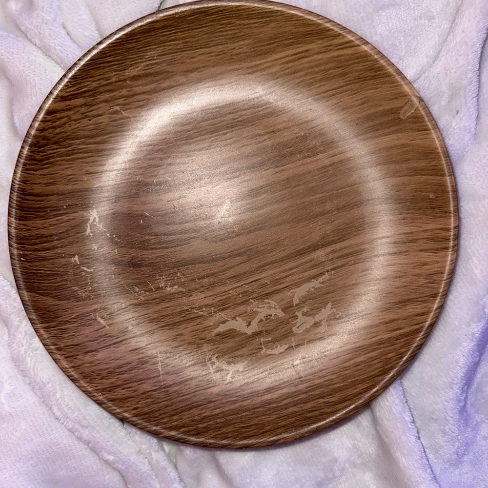Elegant Brown Wooden Dining Plate